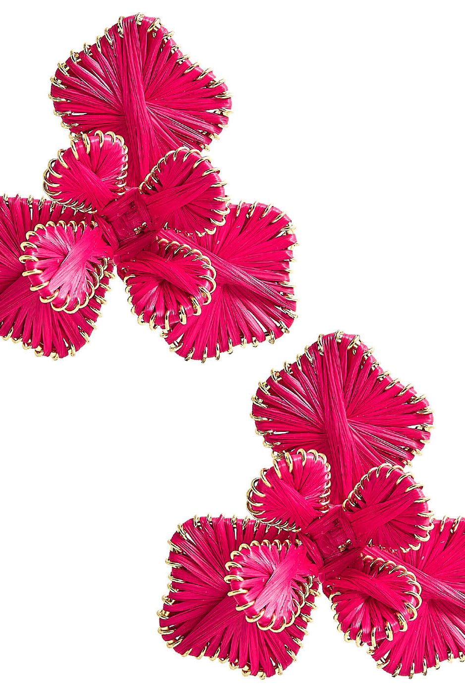 Kaia - Raffia Flower Earring-Briton Court