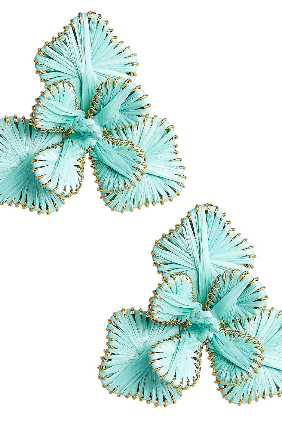 Kaia - Raffia Flower Earring-Briton Court