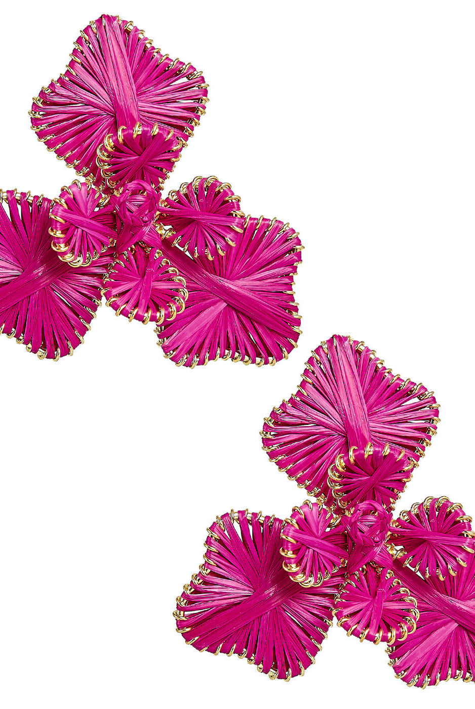 Kaia - Raffia Flower Earring-Briton Court