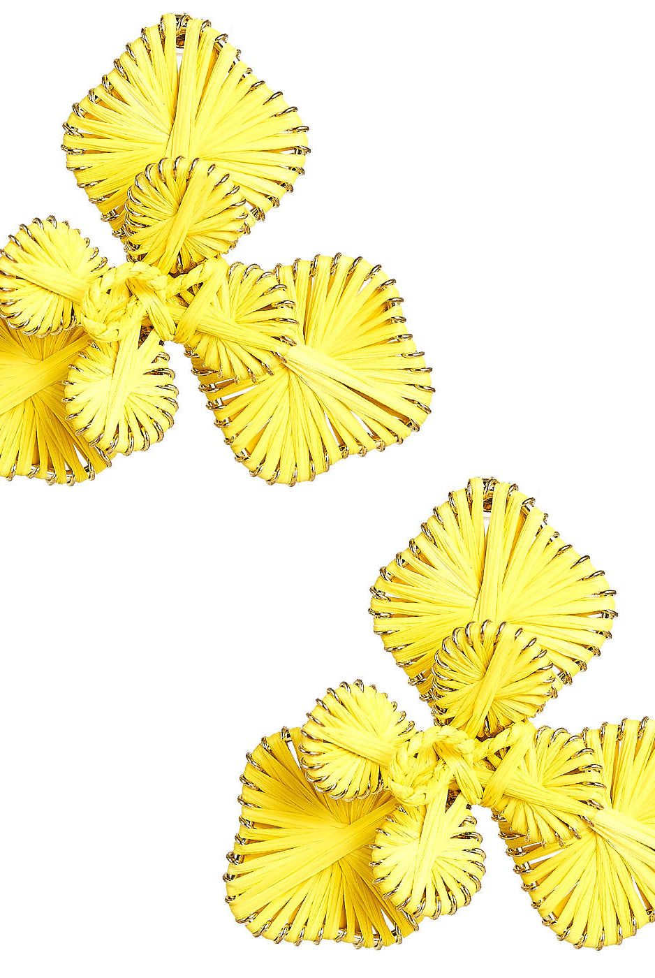 Kaia - Raffia Flower Earring-Briton Court