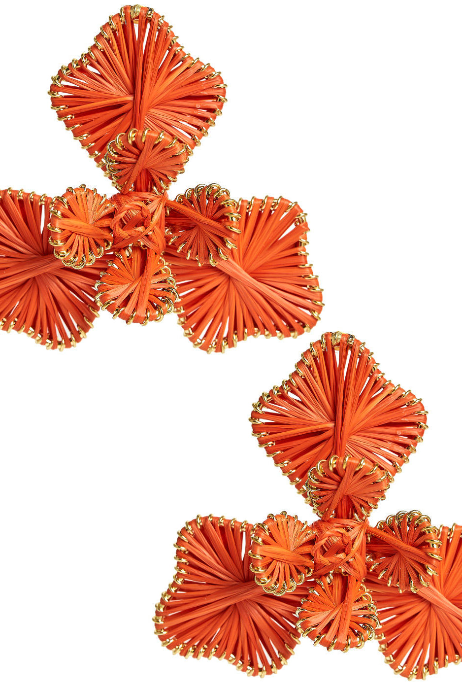 Kaia - Raffia Flower Earring-Briton Court