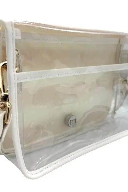 Petite Purple Stripe Clear Stadium Bag with Tiger-Briton Court