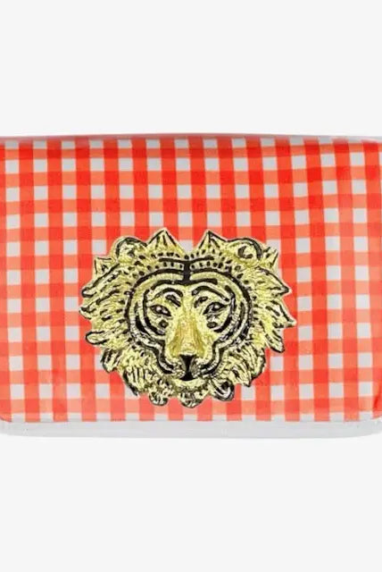 Orange Gingham Clear Stadium Bag with Tiger-Briton Court