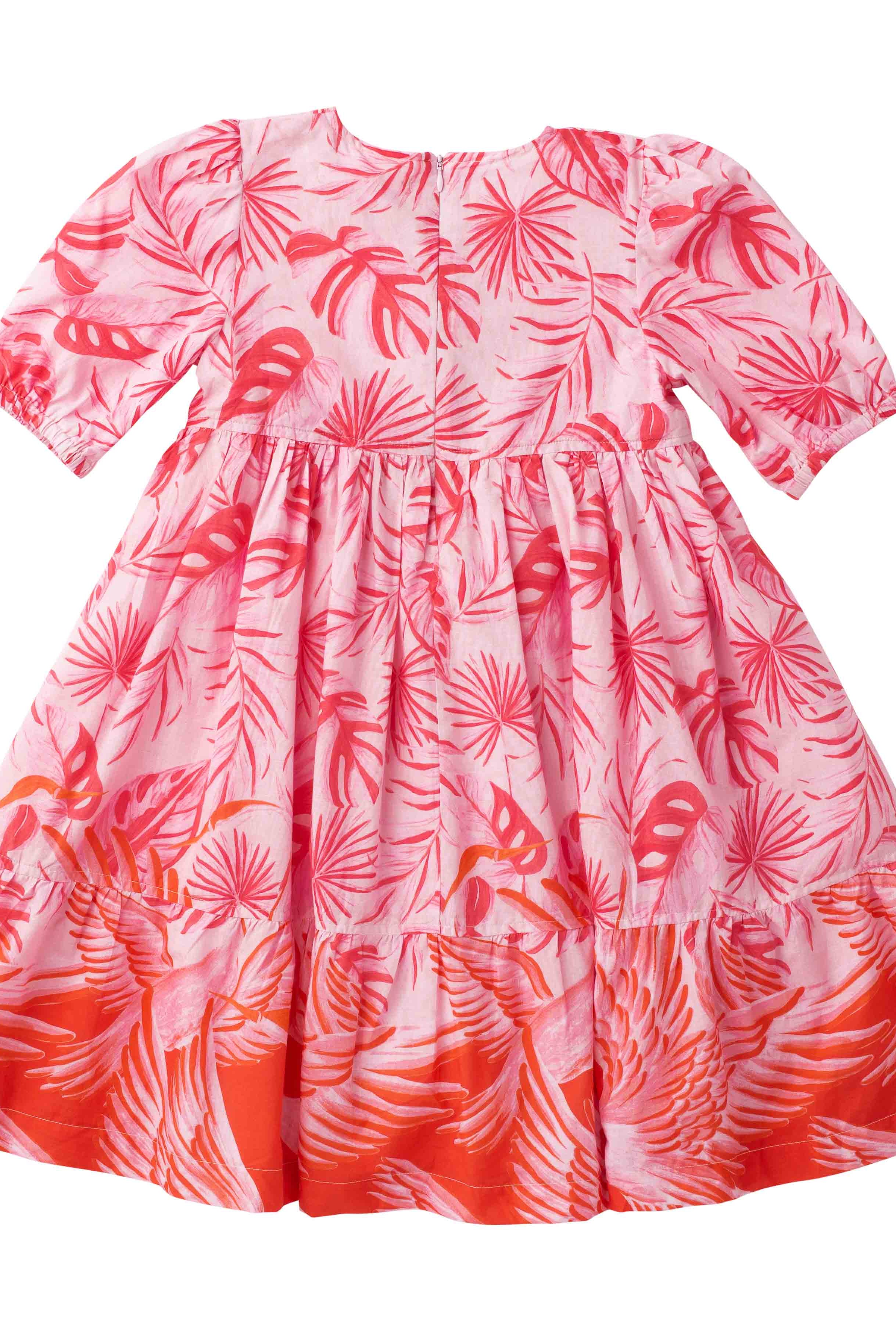 Girls Sage Dress- Pink-Briton Court
