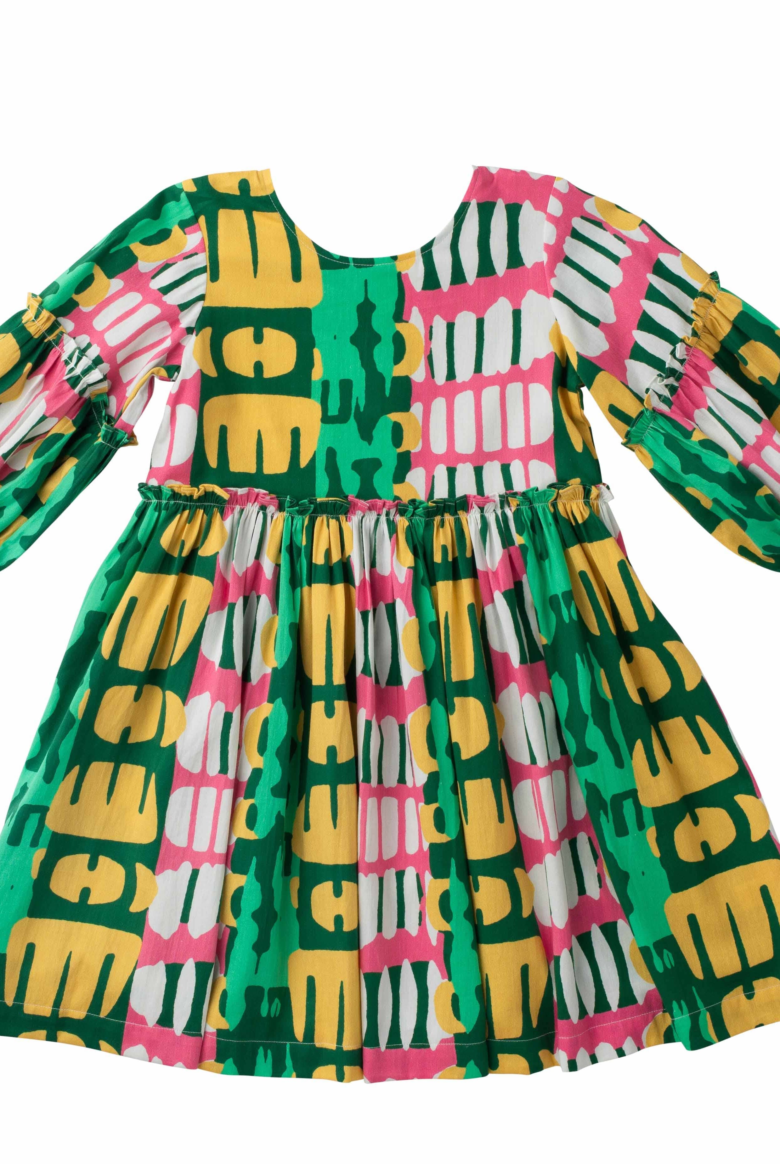 Girls Savannah Dress- Frosted Blossom-Briton Court