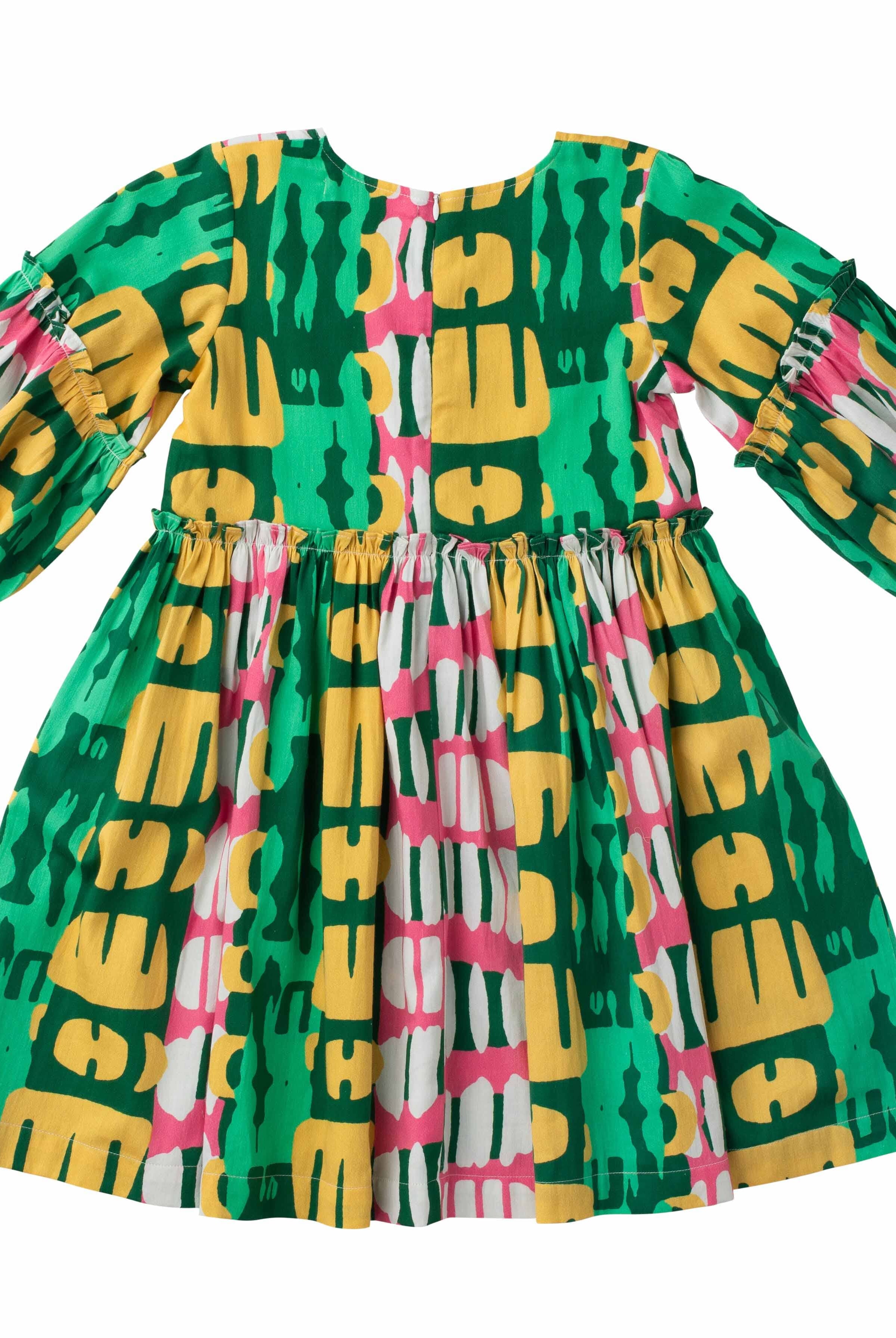 Girls Savannah Dress- Frosted Blossom-Briton Court