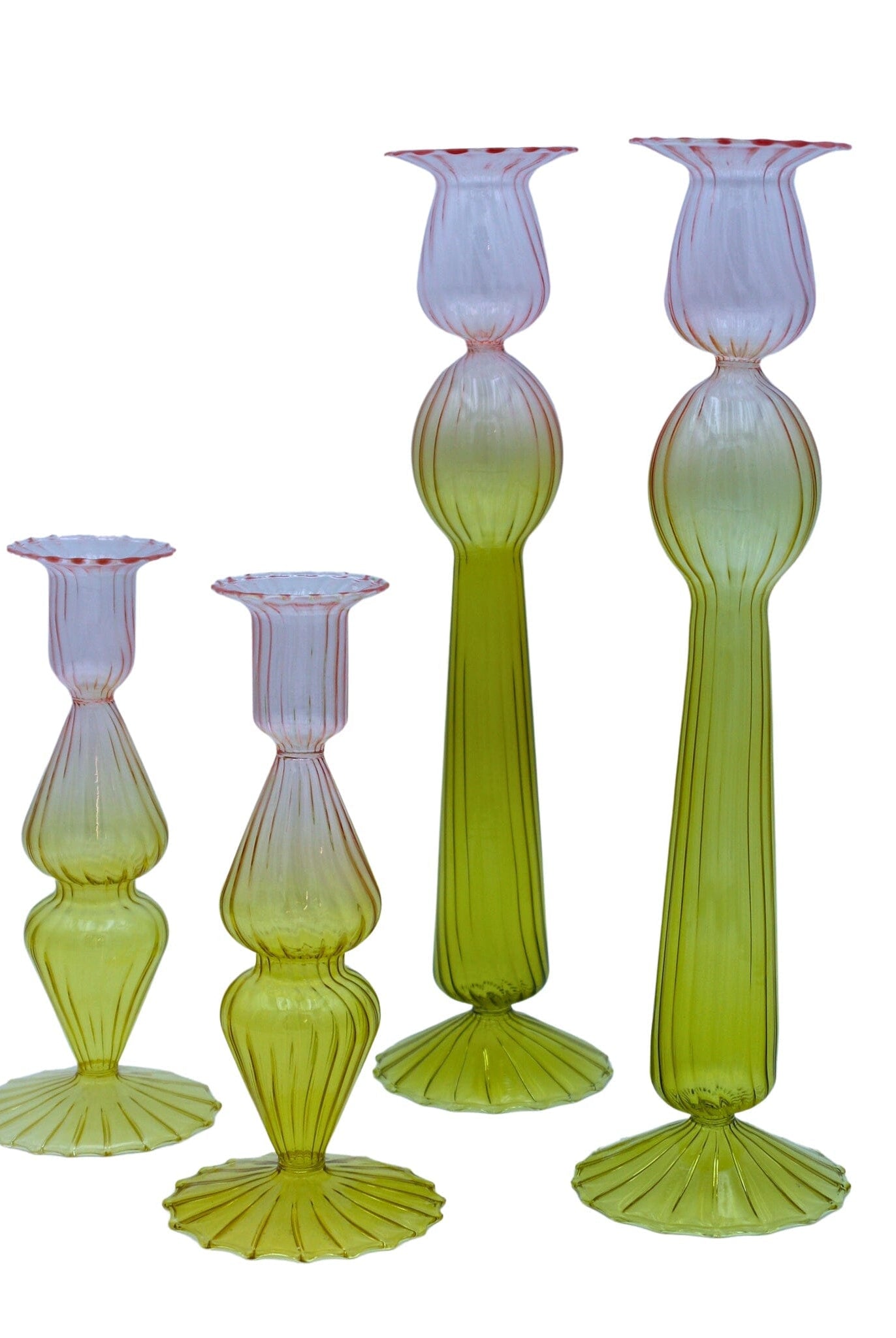 Bergamot Met Rose Candle Holder - Set of 4-Briton Court