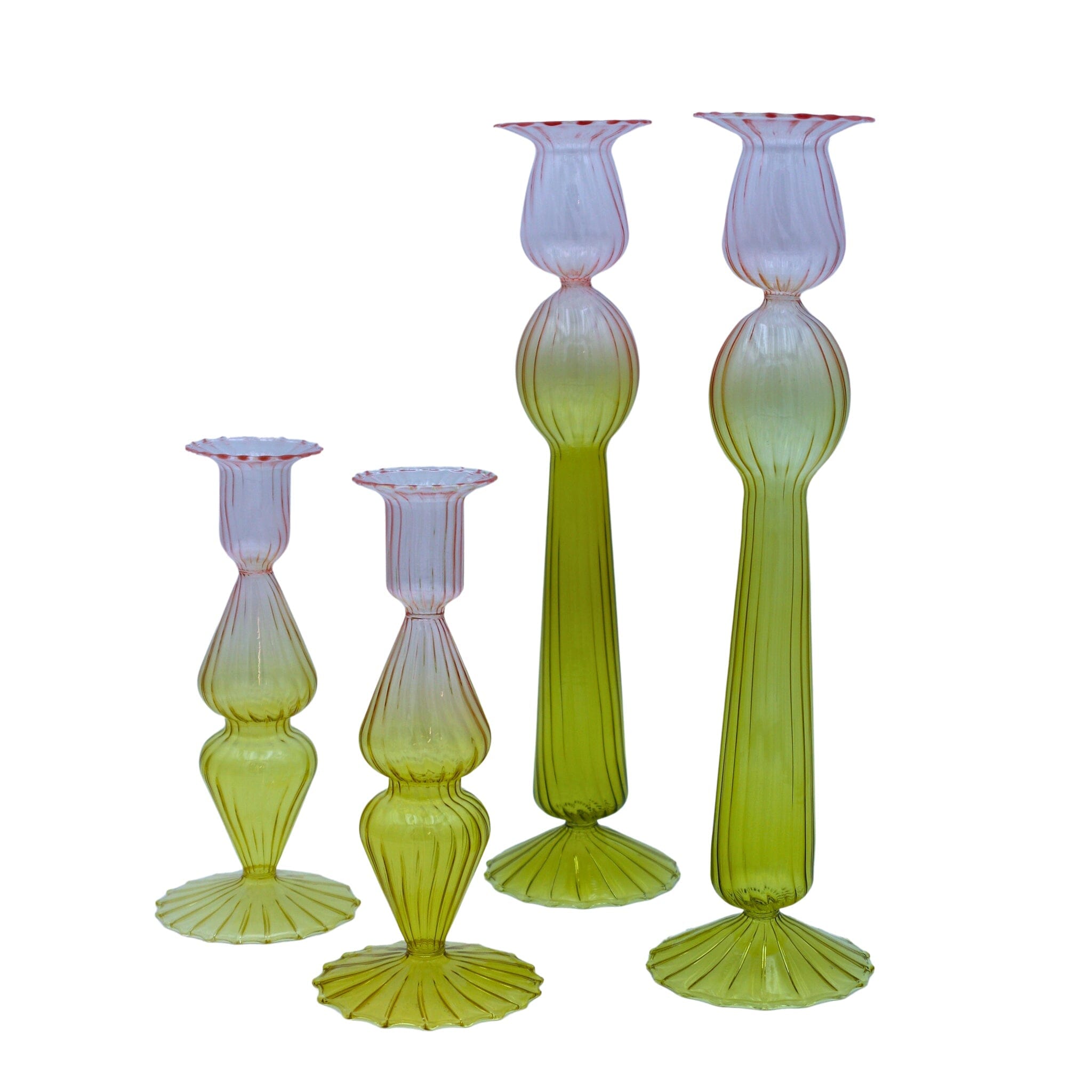 Bergamot Met Rose Candle Holder - Set of 4-Briton Court