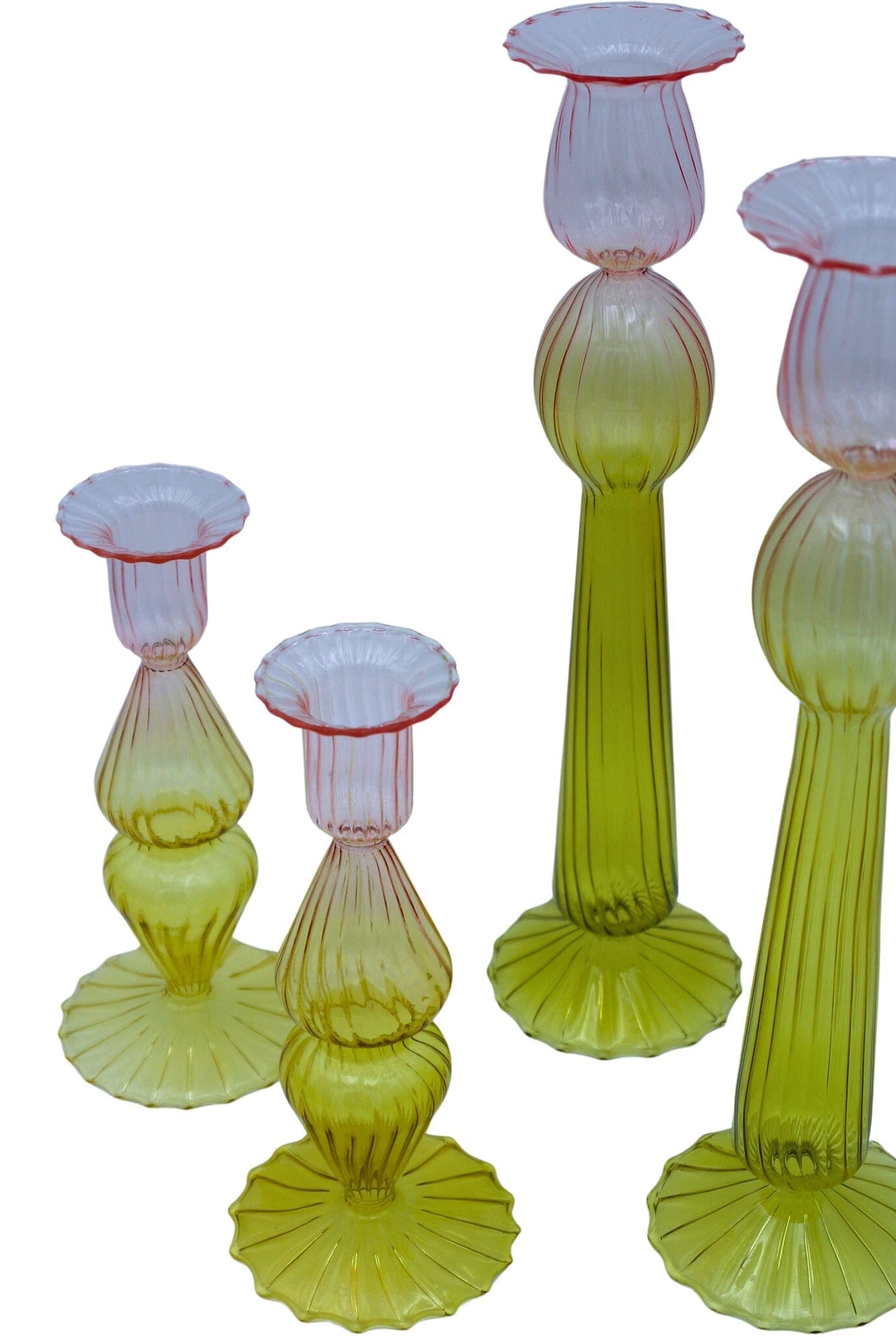Bergamot Met Rose Candle Holder - Set of 4-Briton Court