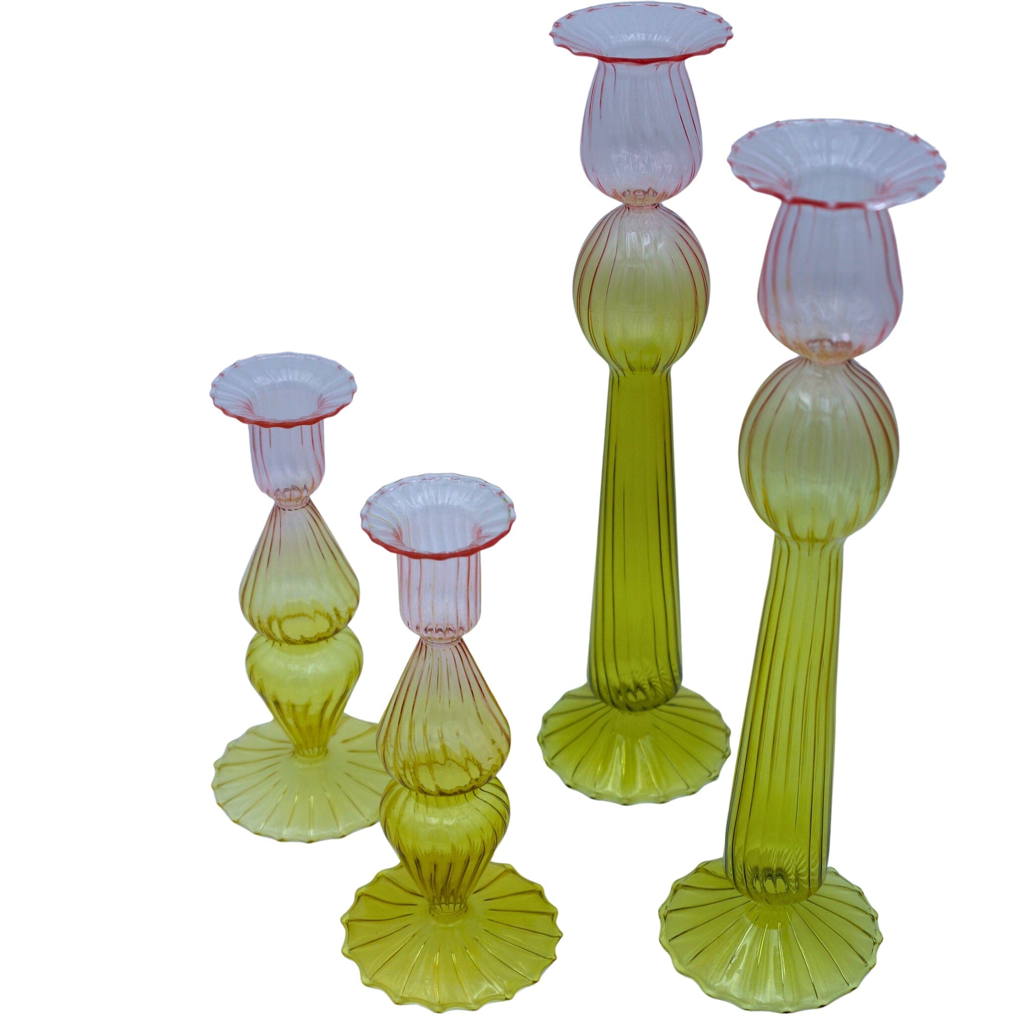 Bergamot Met Rose Candle Holder - Set of 4-Briton Court