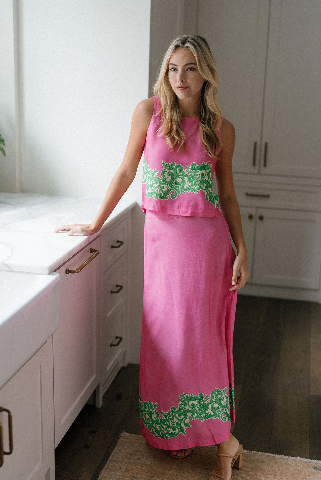 Summer Lattice Tiffany Skirt-Briton Court