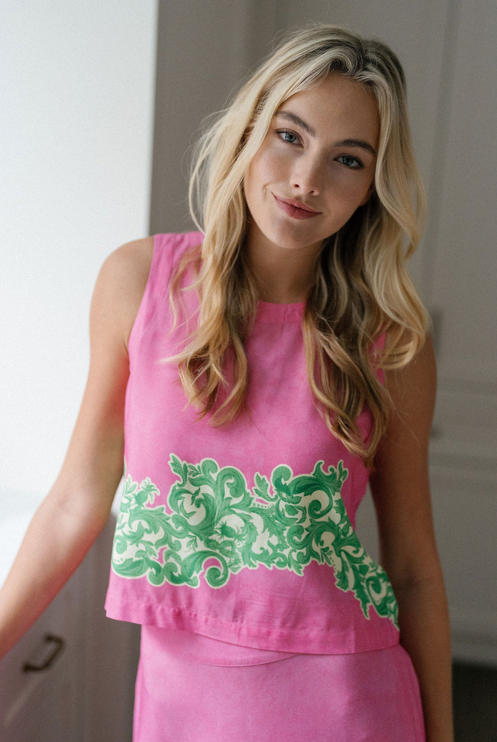 Summer Lattice Boxy Top-Briton Court