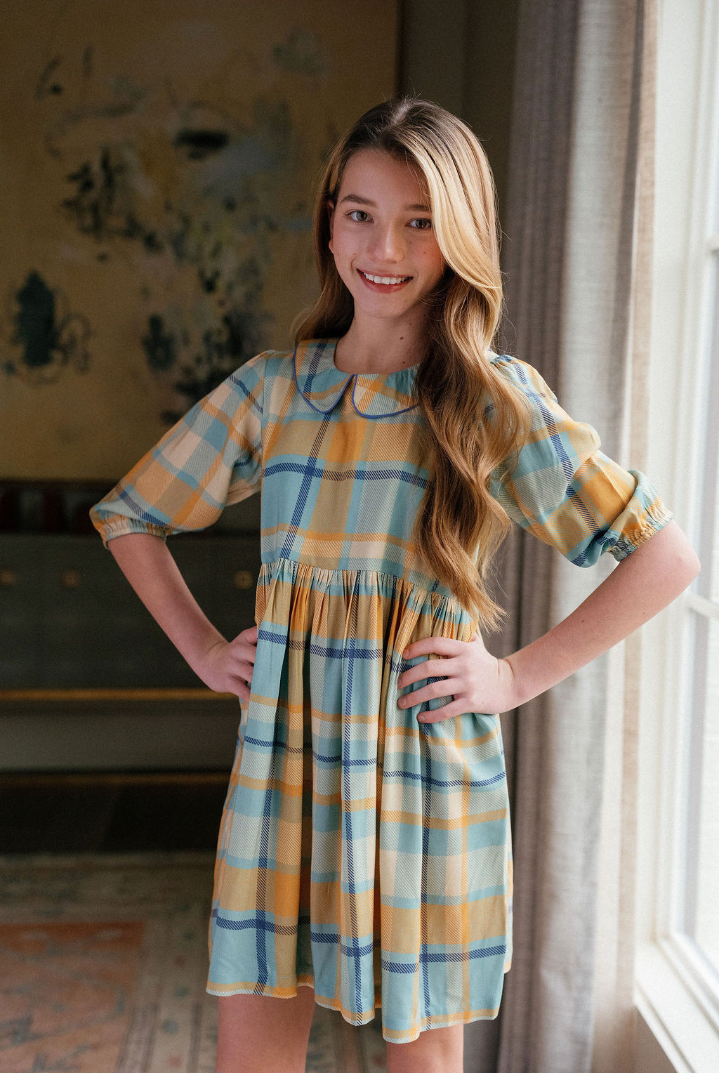 Annabel Plaid Dress-Briton Court