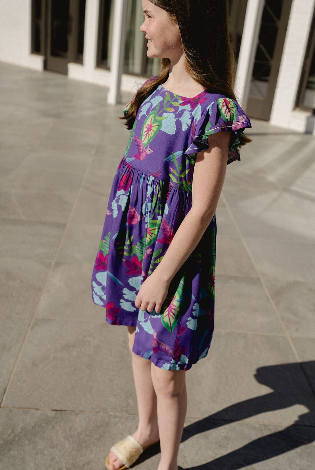 Girls Norah Dress | Blue Seas-Briton Court