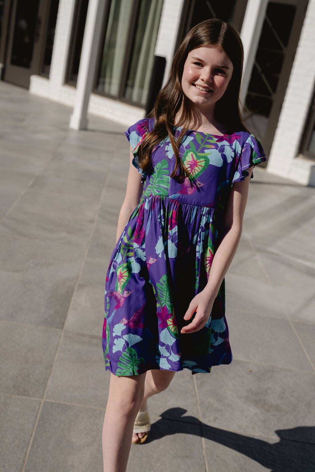Girls Norah Dress | Blue Seas-Briton Court