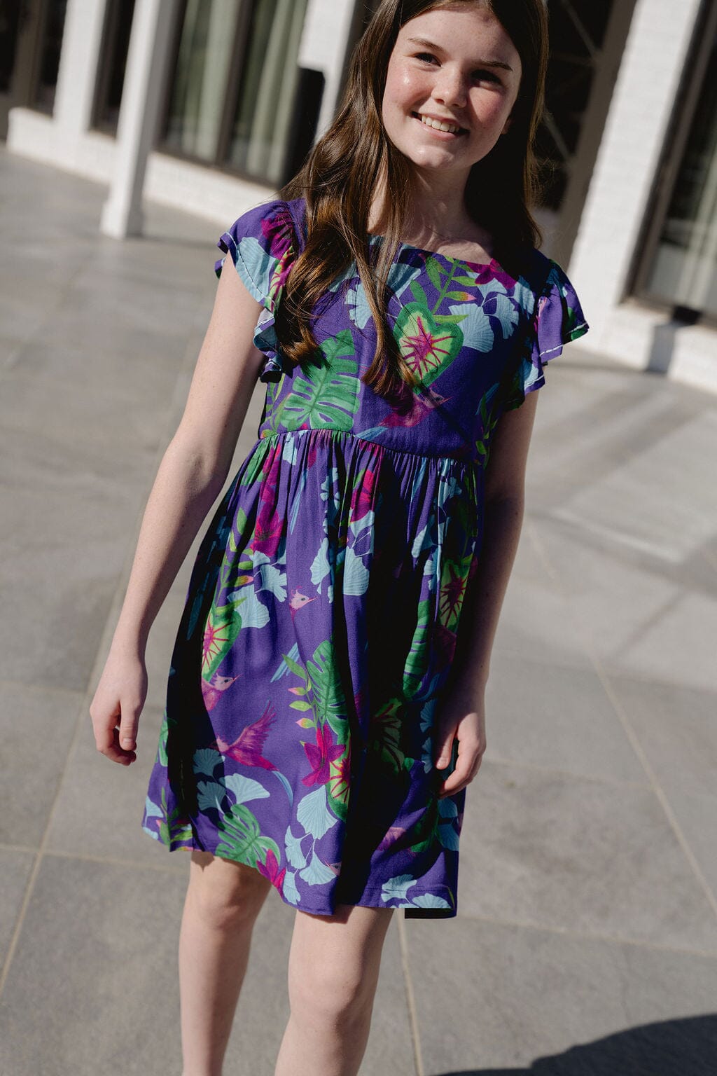 Girls Norah Dress | Blue Seas-Briton Court