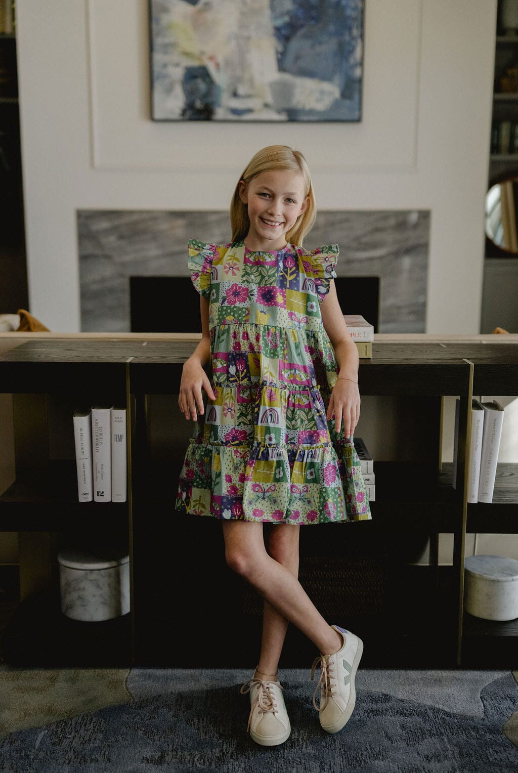 Girls Meredith Dress | Sunshine Quilt Dress-Briton Court