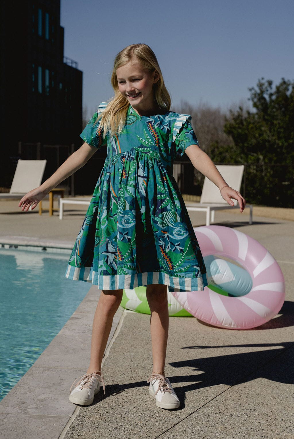Girls Lotus Dress-Briton Court