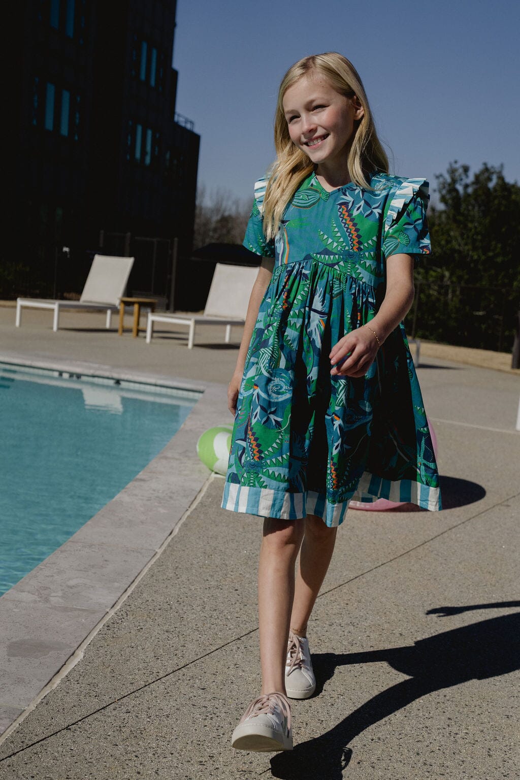 Girls Lotus Dress-Briton Court