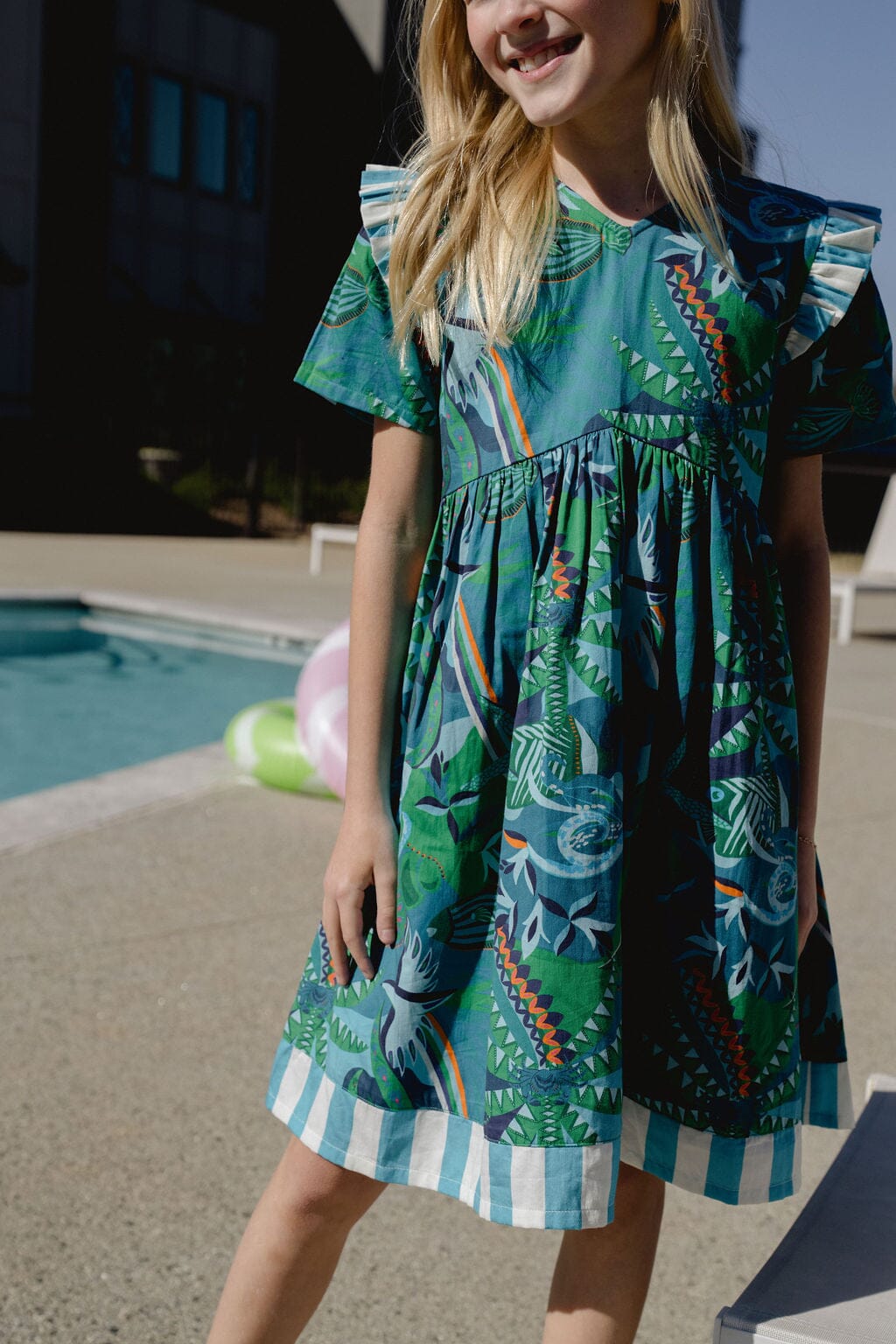 Girls Lotus Dress-Briton Court