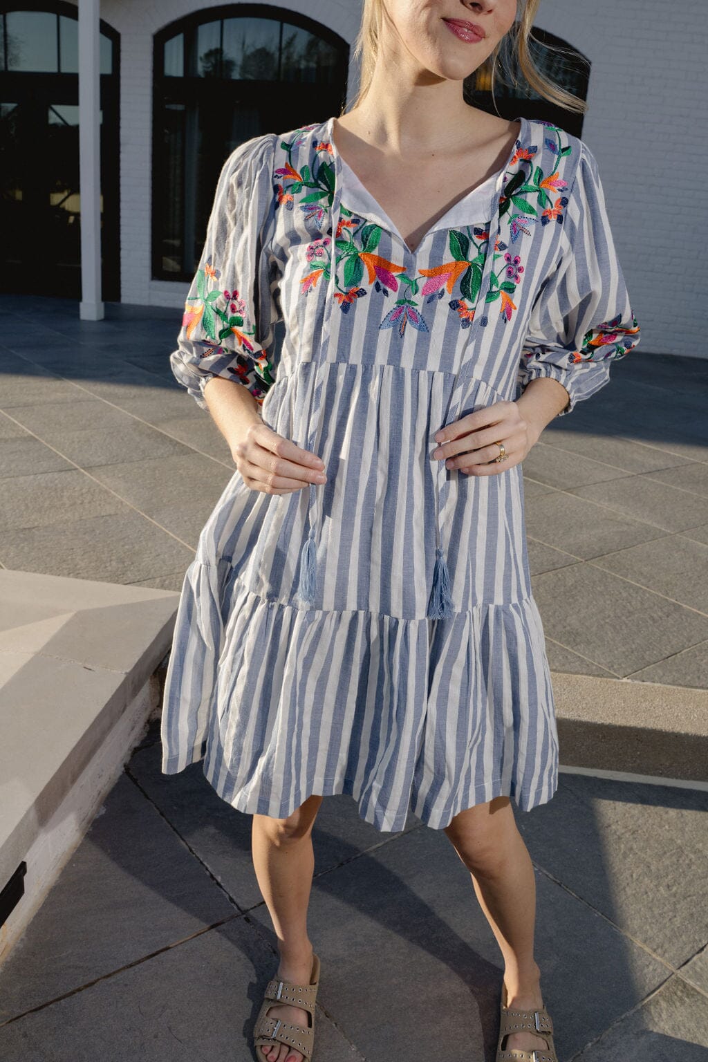 Paula Mini Dress | Striped-Briton Court