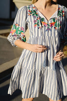 Paula Mini Dress | Striped-Briton Court