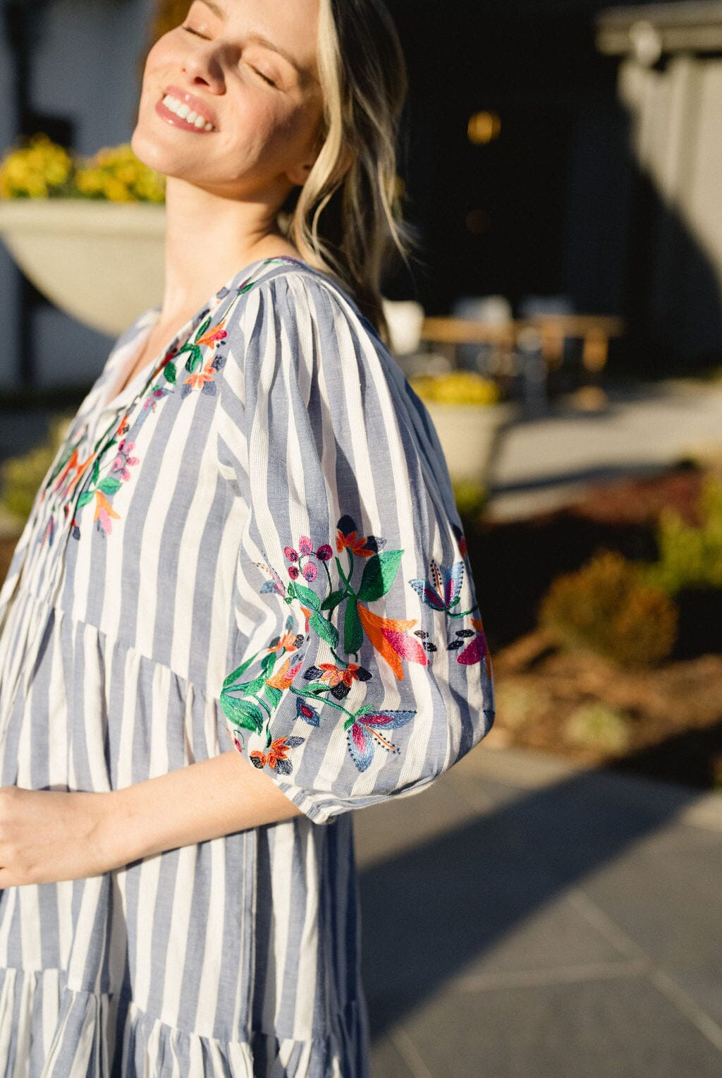 Paula Mini Dress | Striped-Briton Court