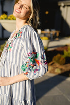 Paula Mini Dress | Striped-Briton Court