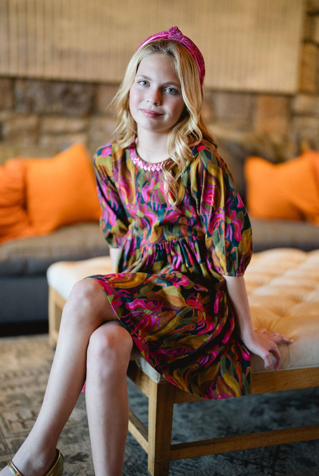 Girls Hattie Dress-Briton Court