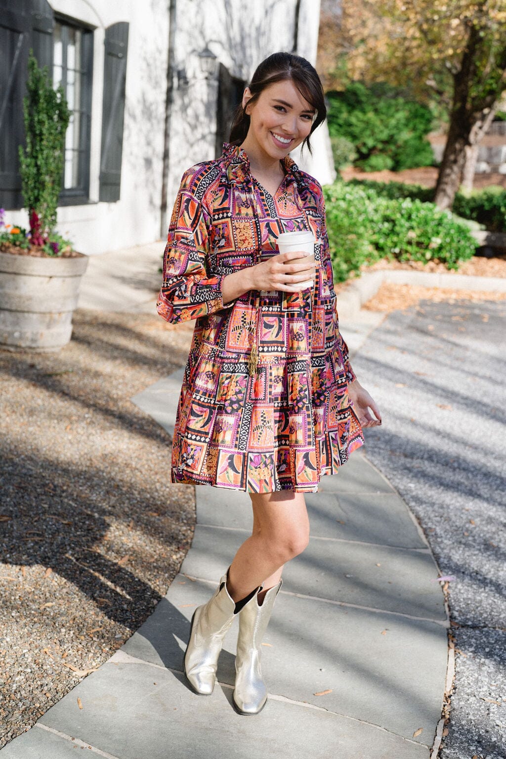 Ollie Mini Dress - Stamp-Briton Court