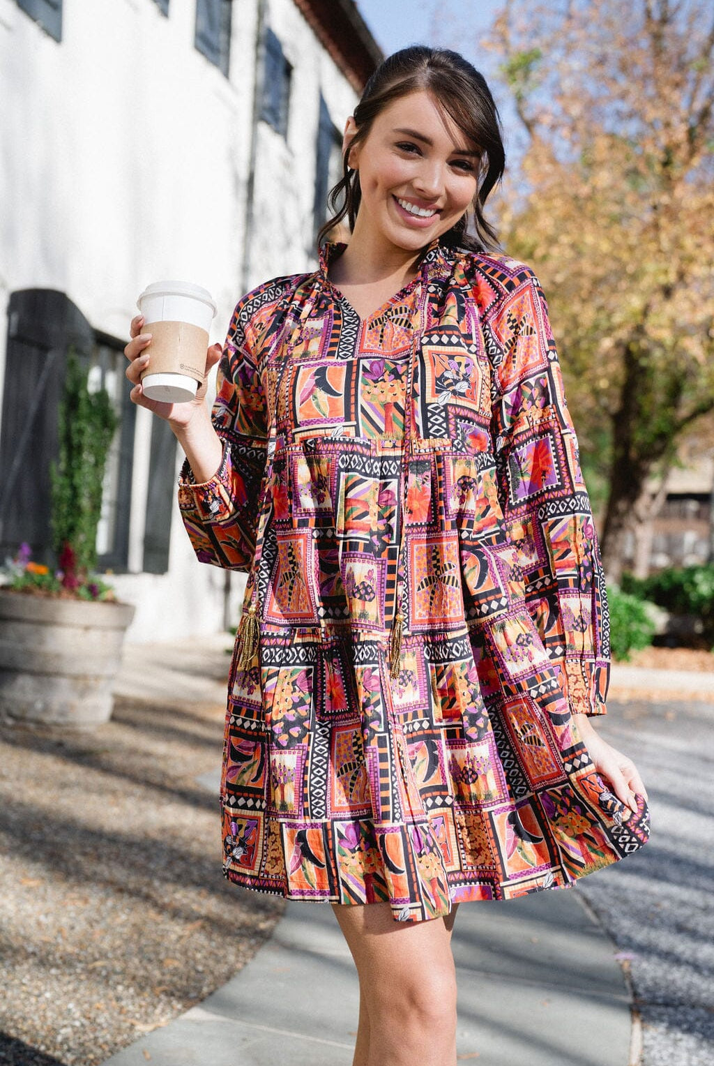 Ollie Mini Dress - Stamp-Briton Court