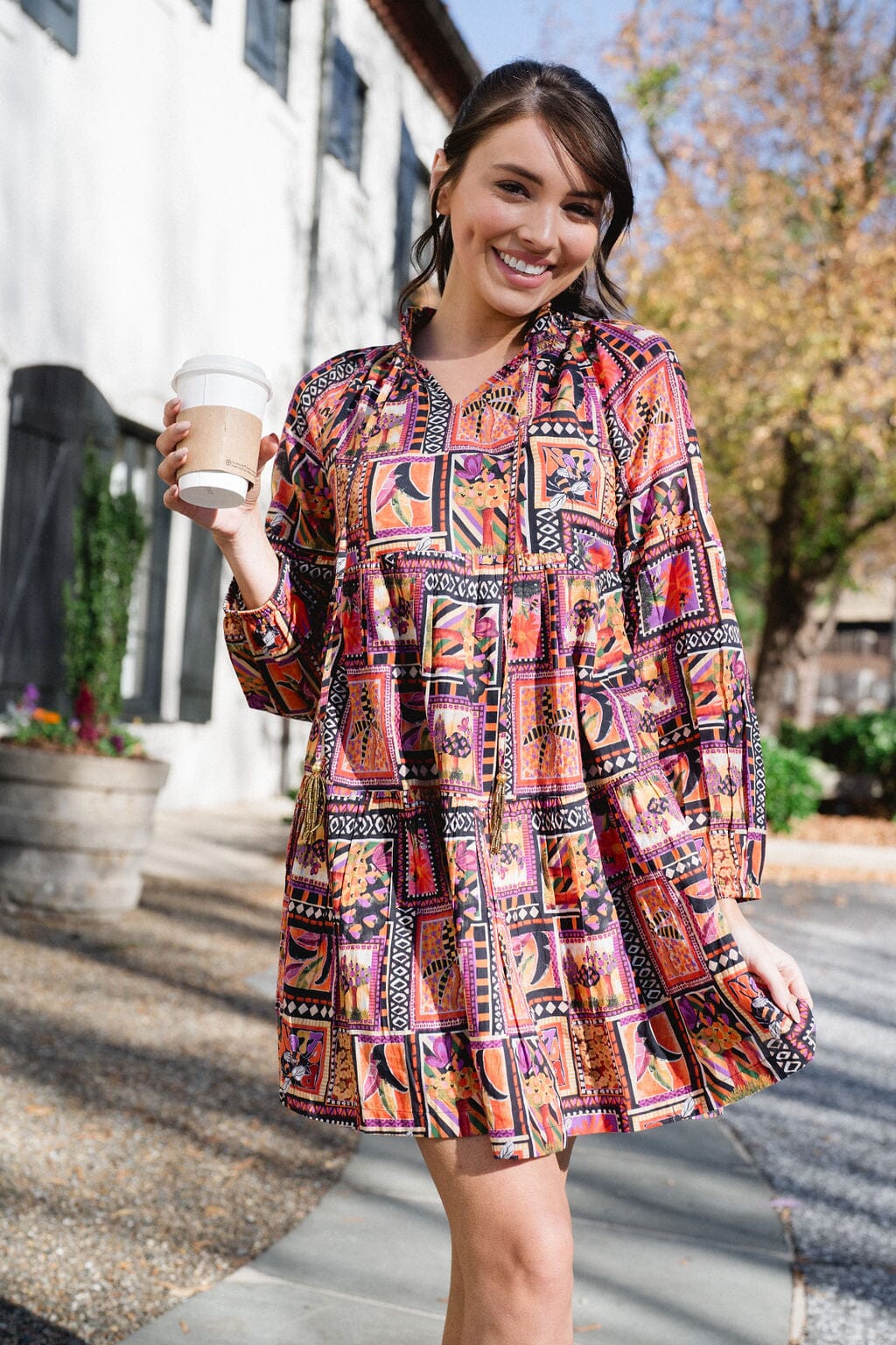 Ollie Mini Dress - Stamp-Briton Court