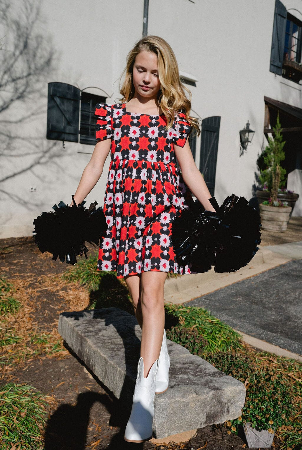 girls flutter sleeve tie dye dress - briton court