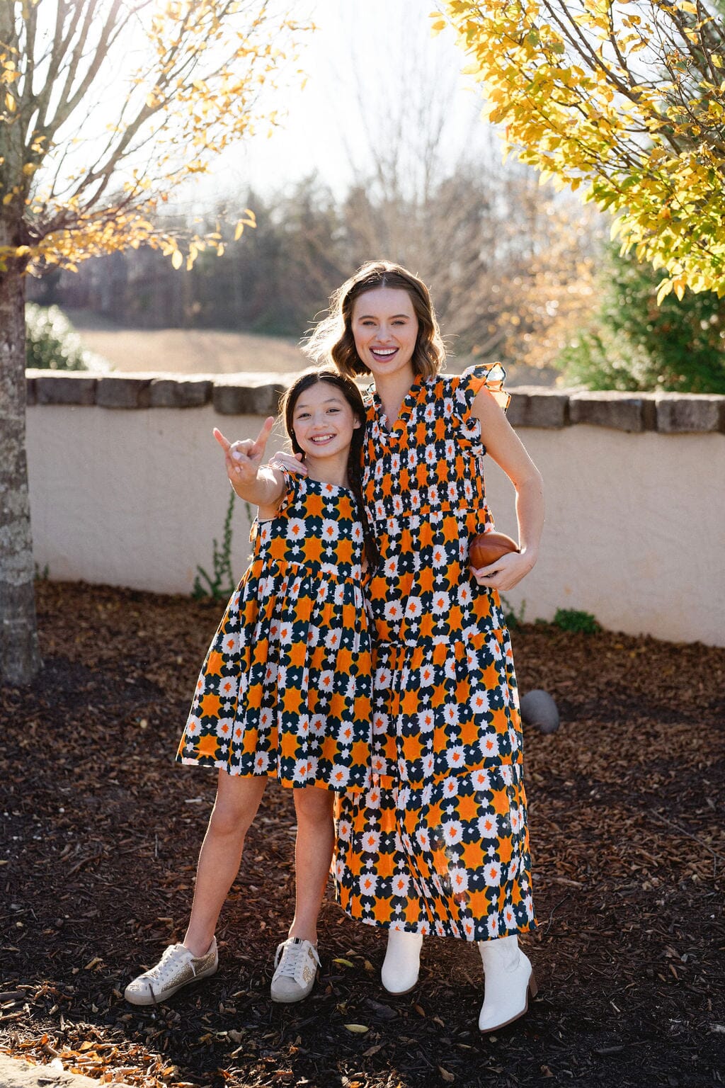 womens smocked flutter sleeve tie dye midi dress - briton court