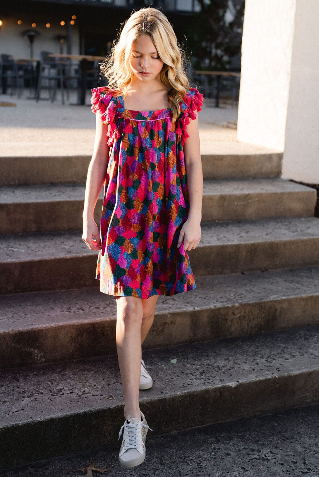 girls printed dress - briton court