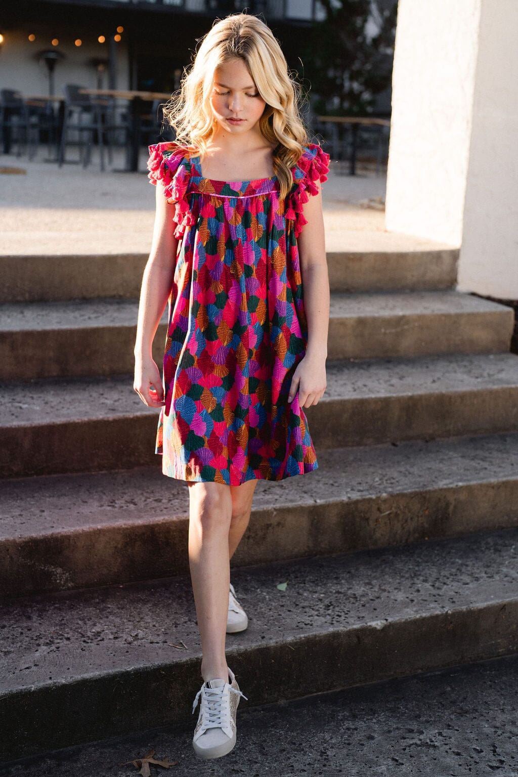 girls printed dress - briton court