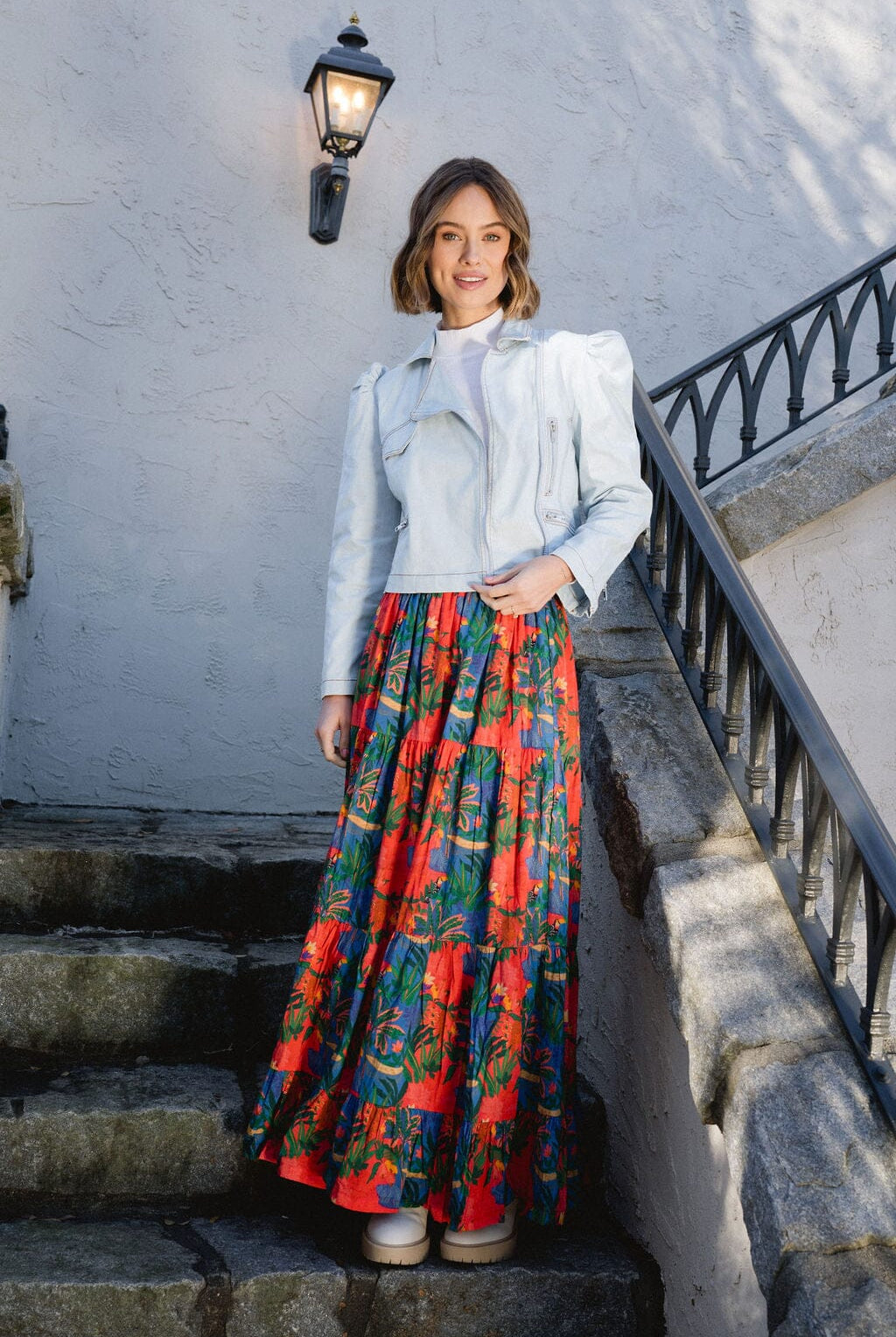 Savannah Maxi Skirt - True Red-Briton Court