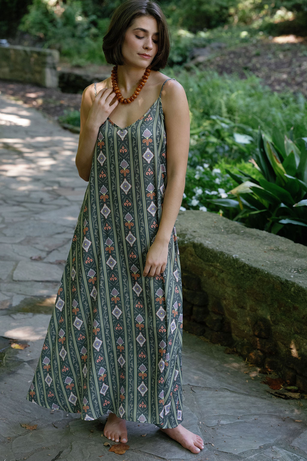 Camille Slip Dress- Heirloom Tile-Briton Court