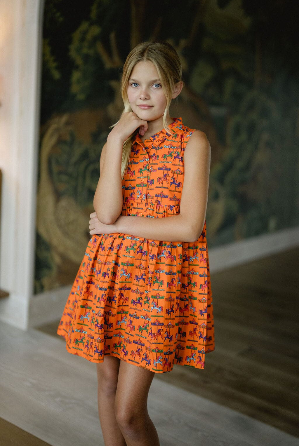 Rachel Dress- Vibrant Orange-Briton Court