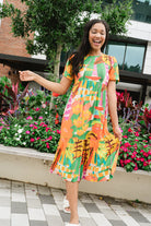 colorful midi dress - briton court