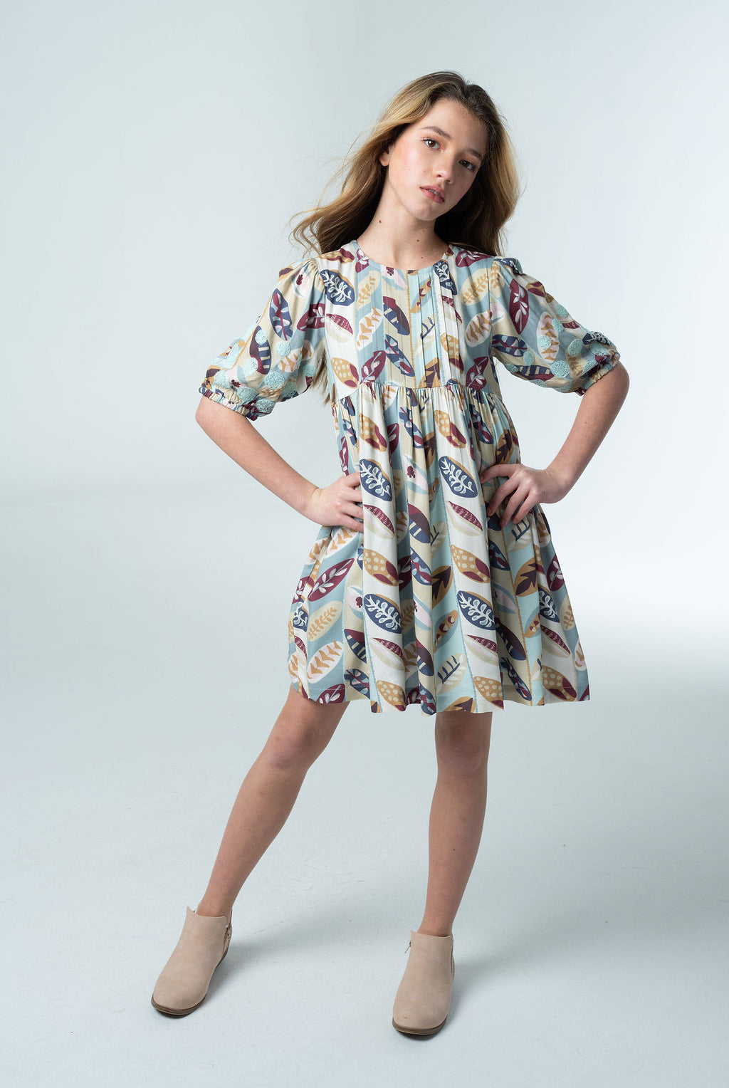 Eva Dress- Falling Leaves-Briton Court