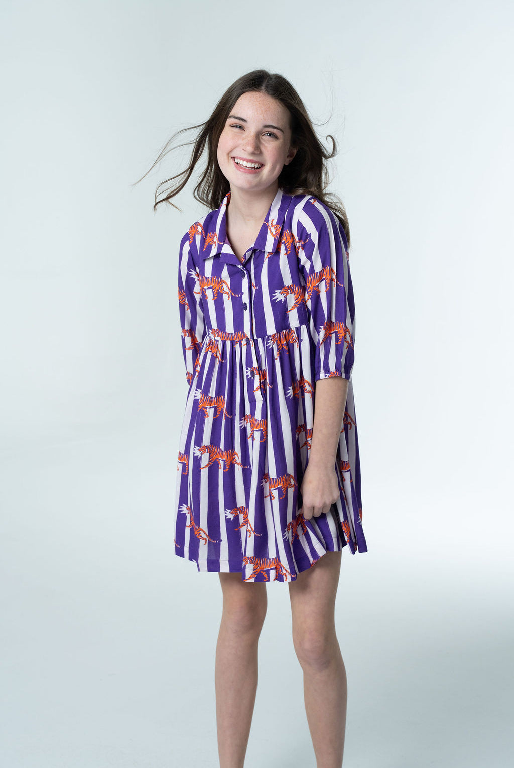 Rachel Tiger Stripe Dress-Briton Court