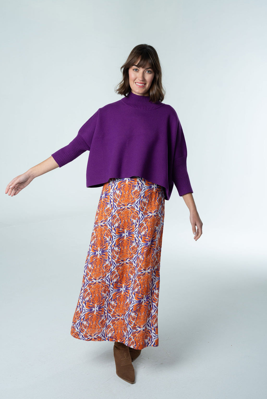 Tiger Gameday Maxi Skirt-Briton Court