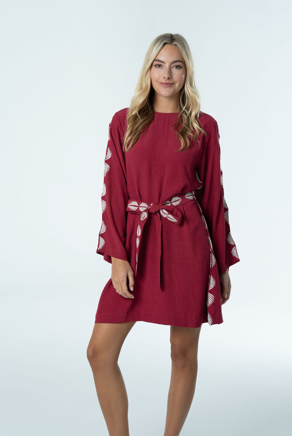 Nina Embroidered Belted Mini-Briton Court