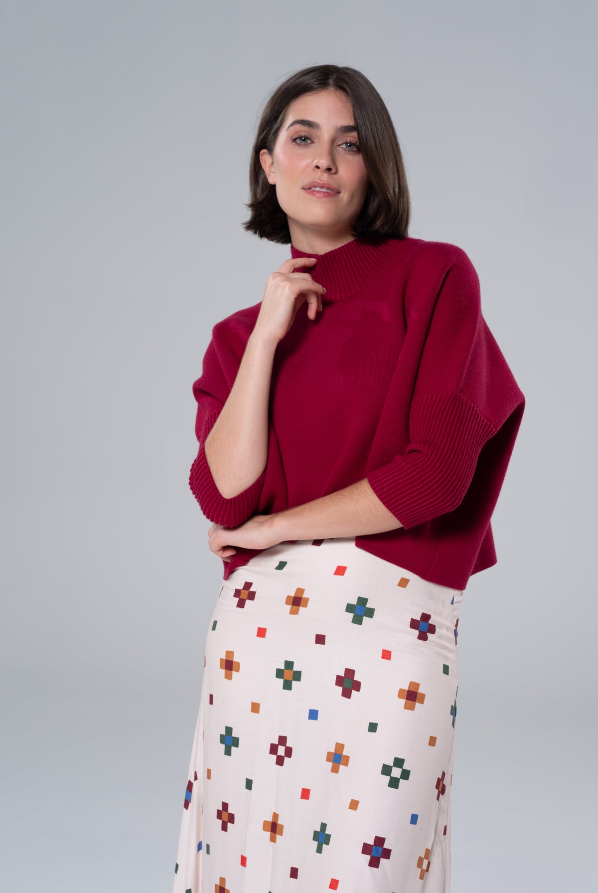 Sophia Sweater Bordeaux-Briton Court