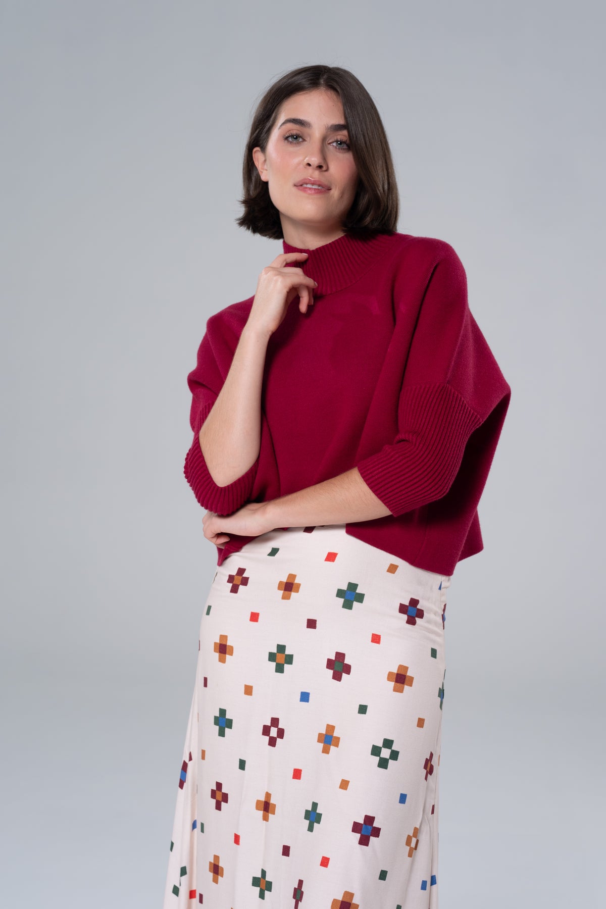 Sophia Sweater Bordeaux-Briton Court