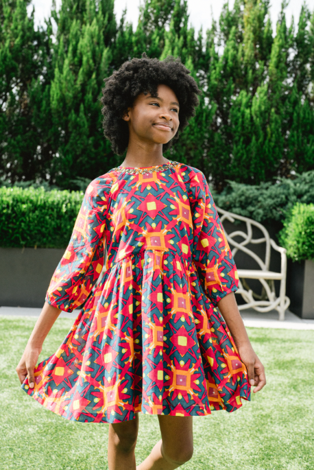 Girls Naomi Dress-Briton Court