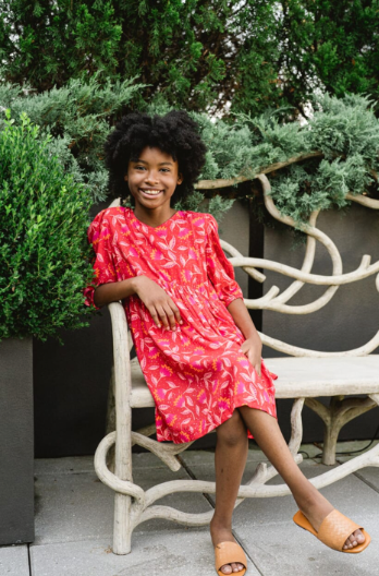 Girls Wallflower Dress- Cherry Red - final sale-Briton Court