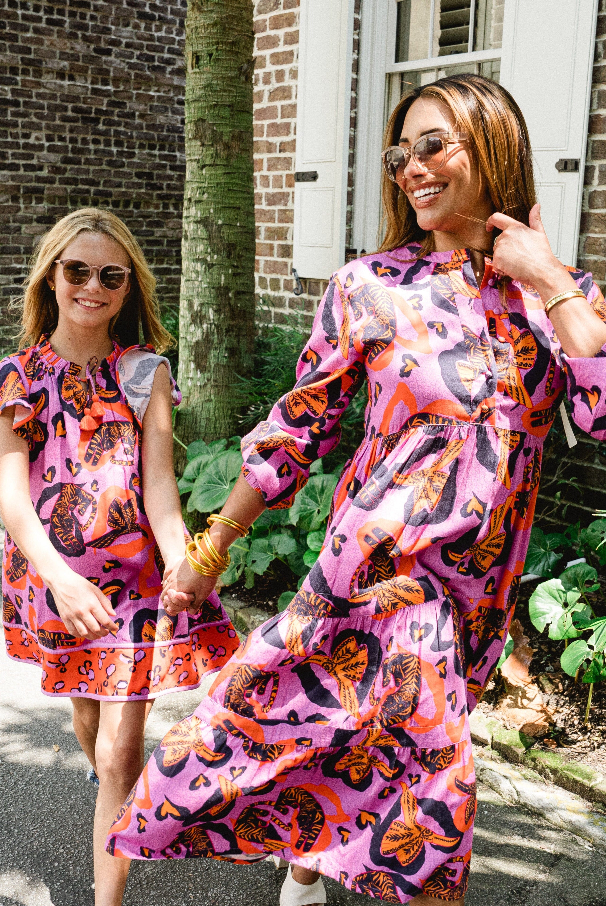 Girls Grayson Flutter Sleeve Dress-Briton Court