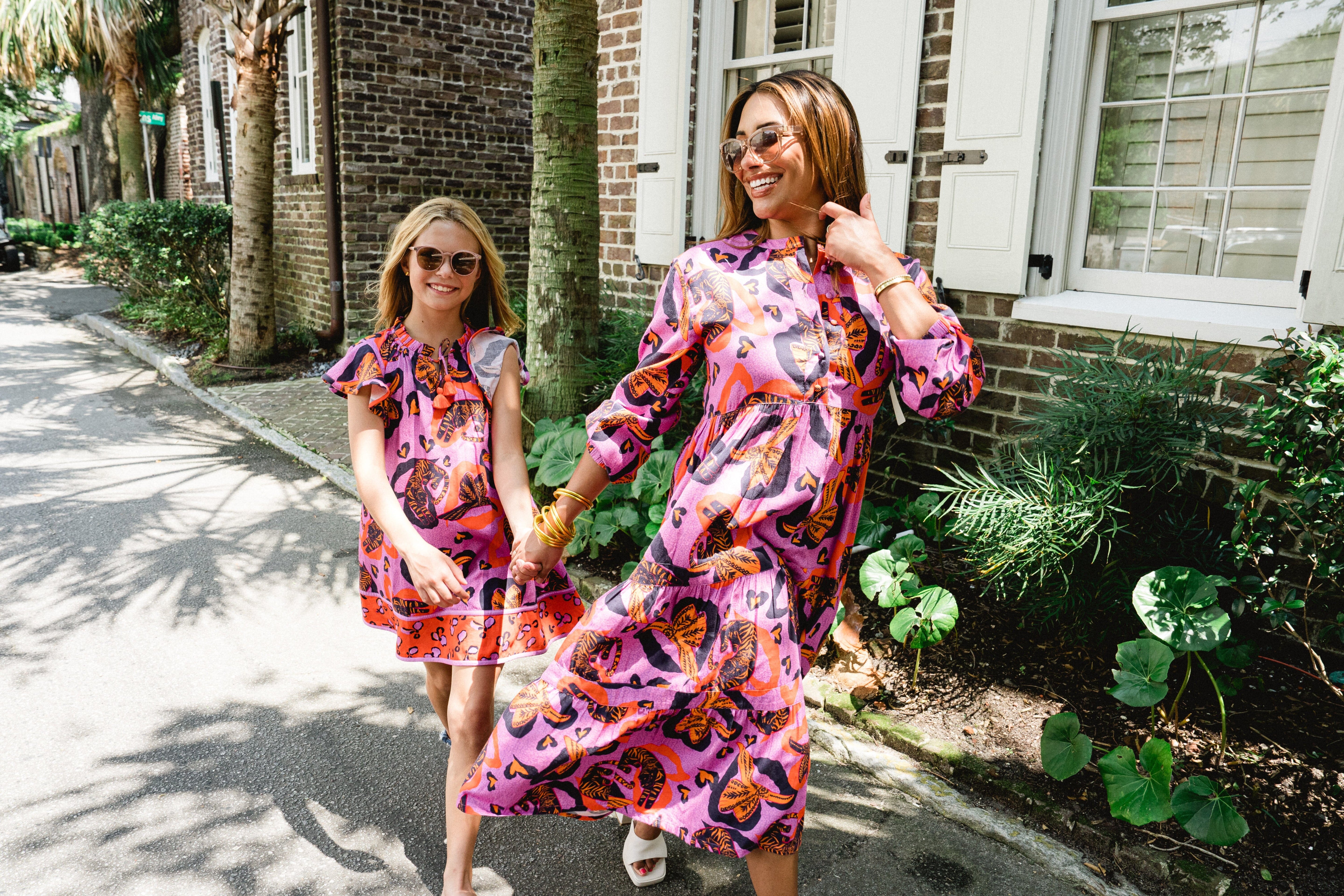 Girls Grayson Flutter Sleeve Dress-Briton Court